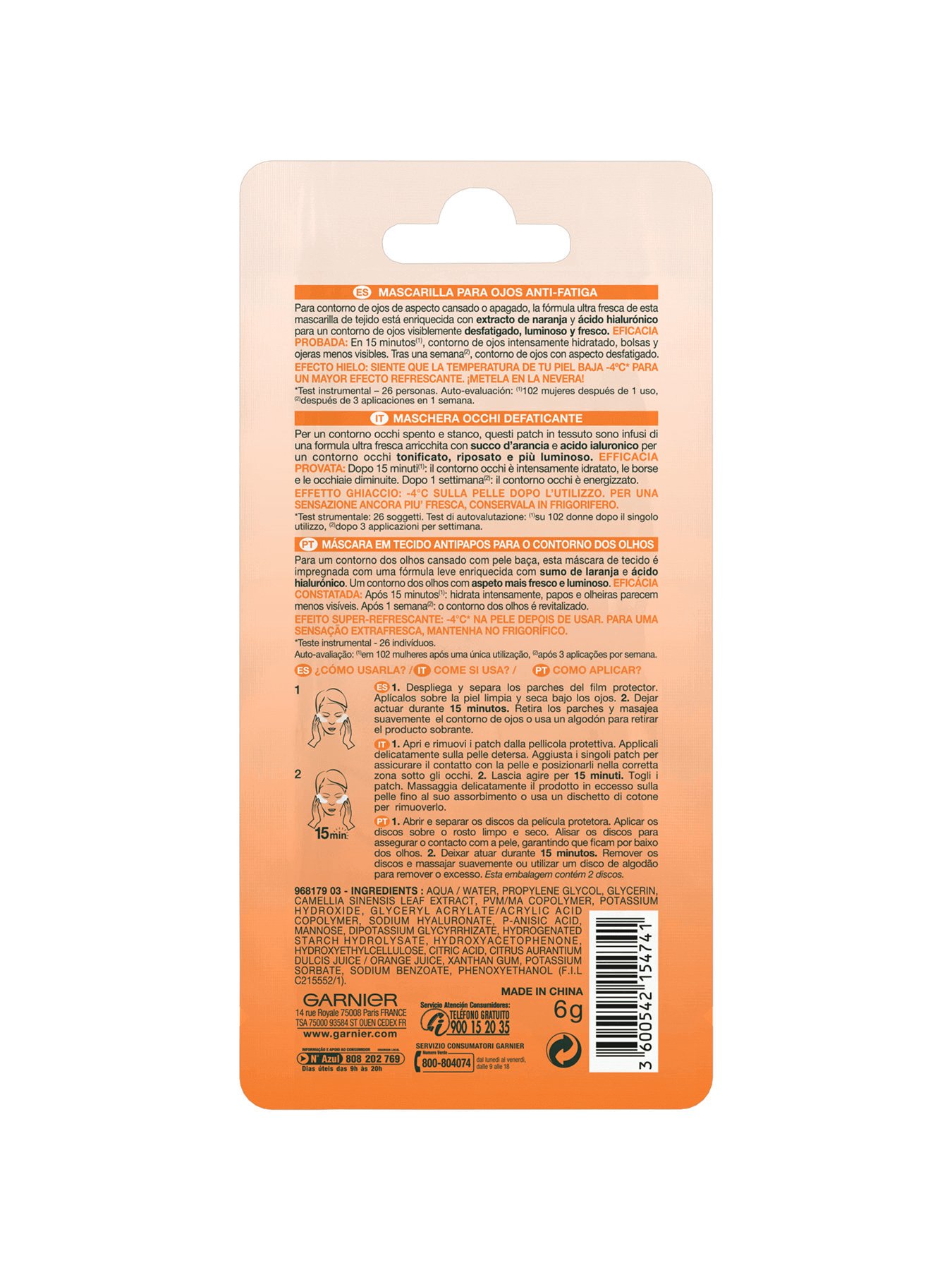 Mask Tissu Ojos Anti Fatiga